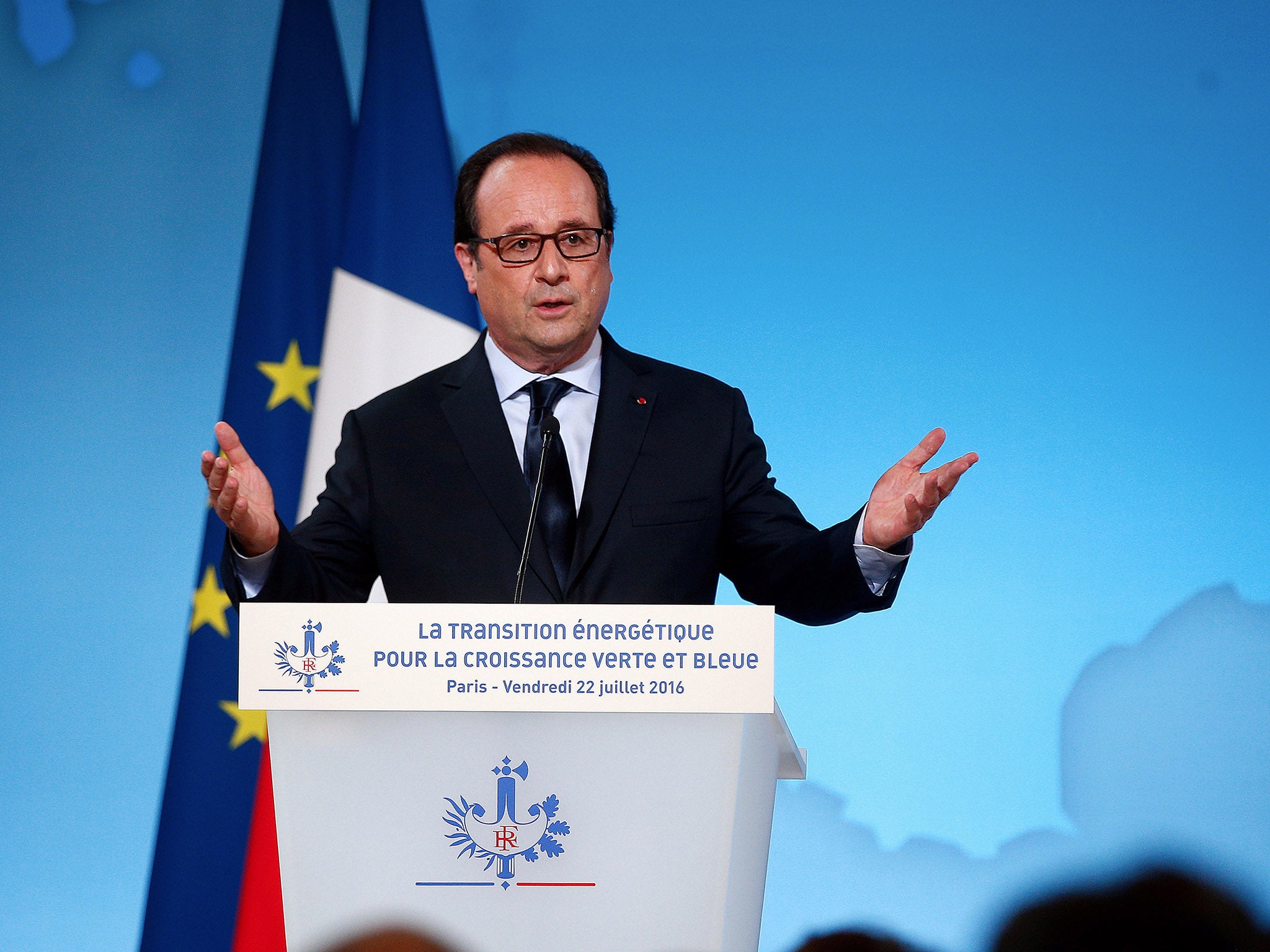 'Democracy is at stake', warns French president Francois Hollande