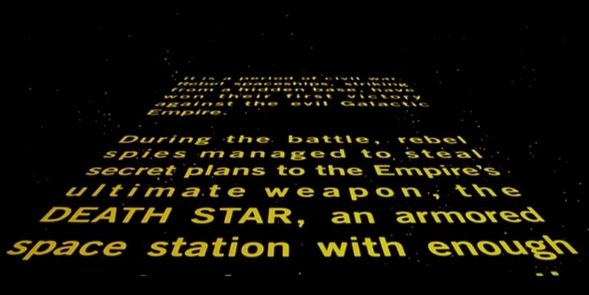 star wars intro script