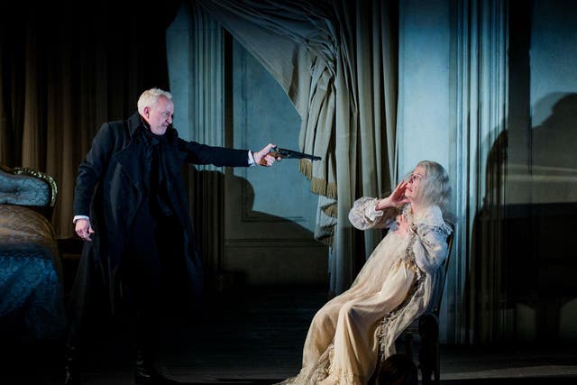 Peter Wedd as Herman and Rosalind Plowright OBE as the Countess in The Queen of Spades at Opera Holland Park