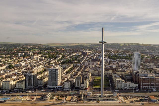 The British Airways i360 in Brighton is the world's tallest moving observation tower