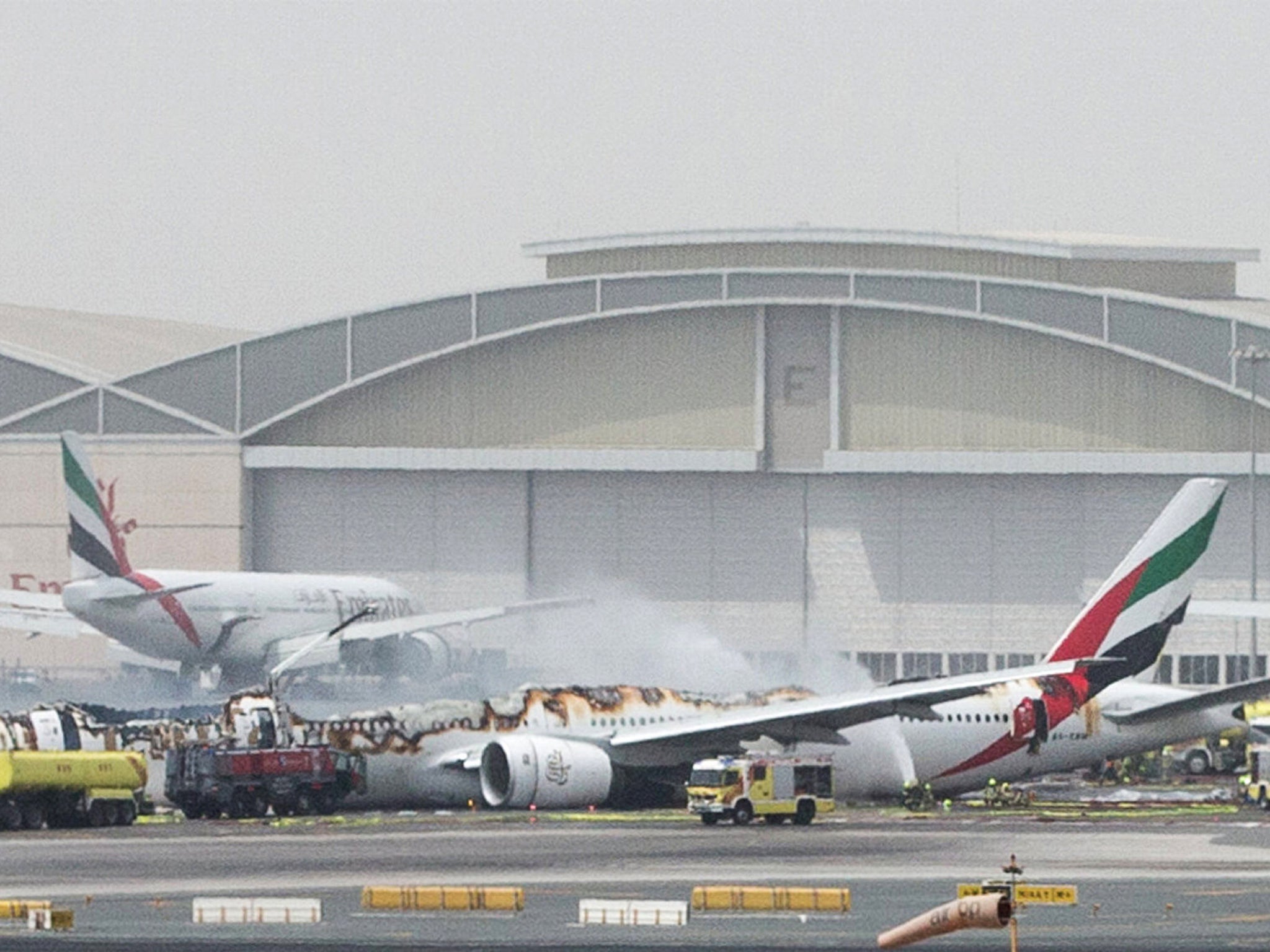 &#13;
By the time firefighters reached the blaze the roof of the plane had collapsed &#13;