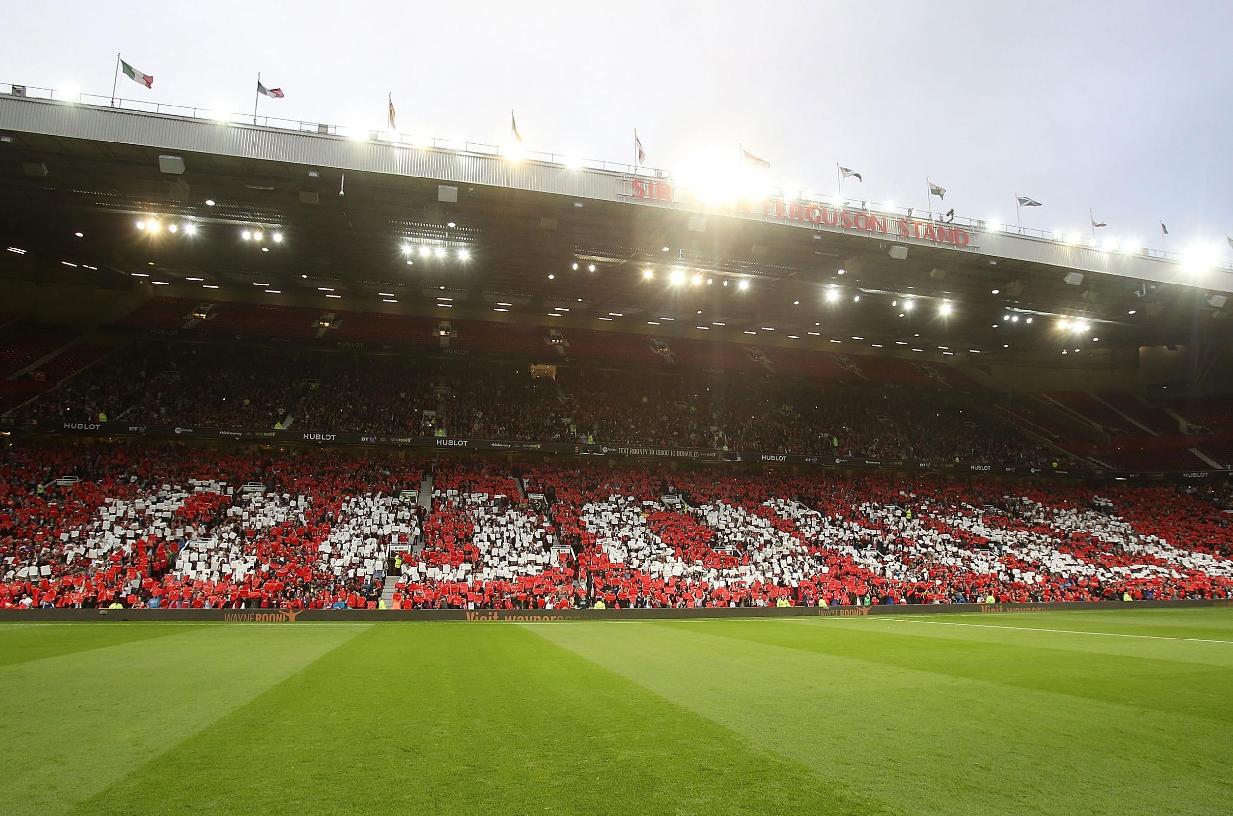 Old Trafford pays tribute to Rooney with a mosaic