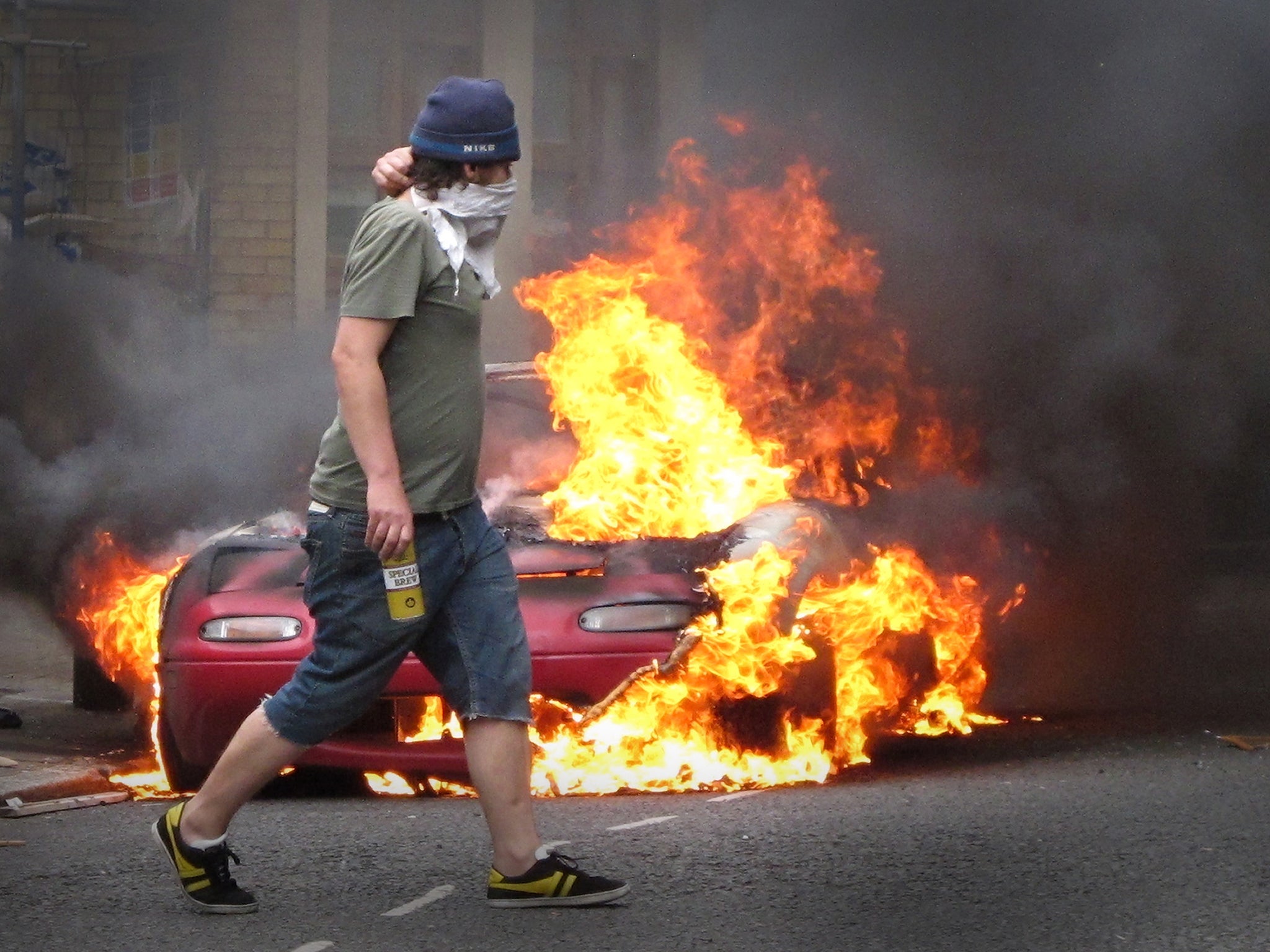 One of the defining images of the 2011 riots shows the carnage in Hackney, London