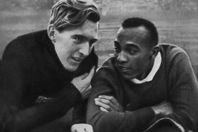 Jesse Owens and Luz Long in the Berlin stadium