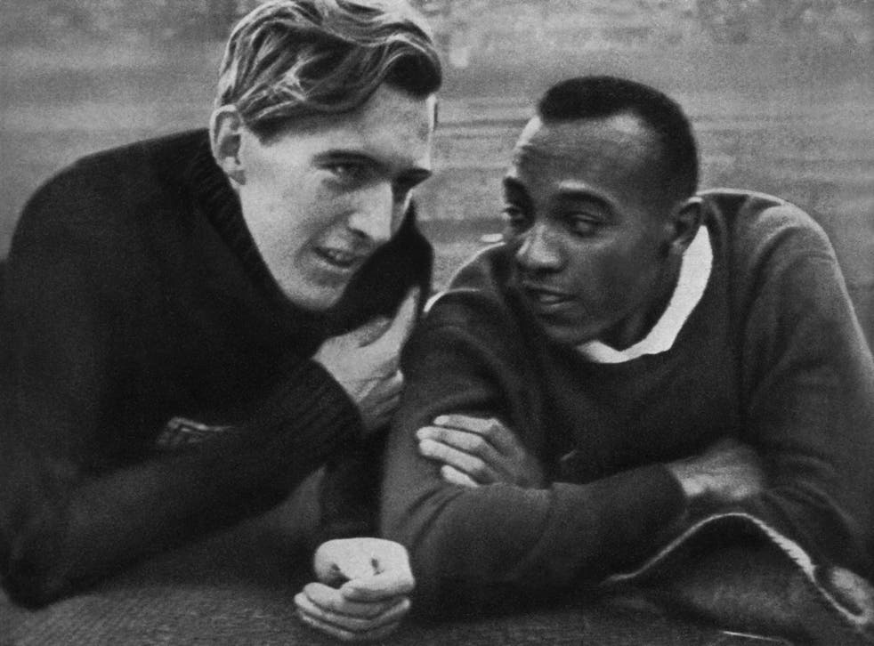 Jesse Owens and Luz Long in the Berlin stadium