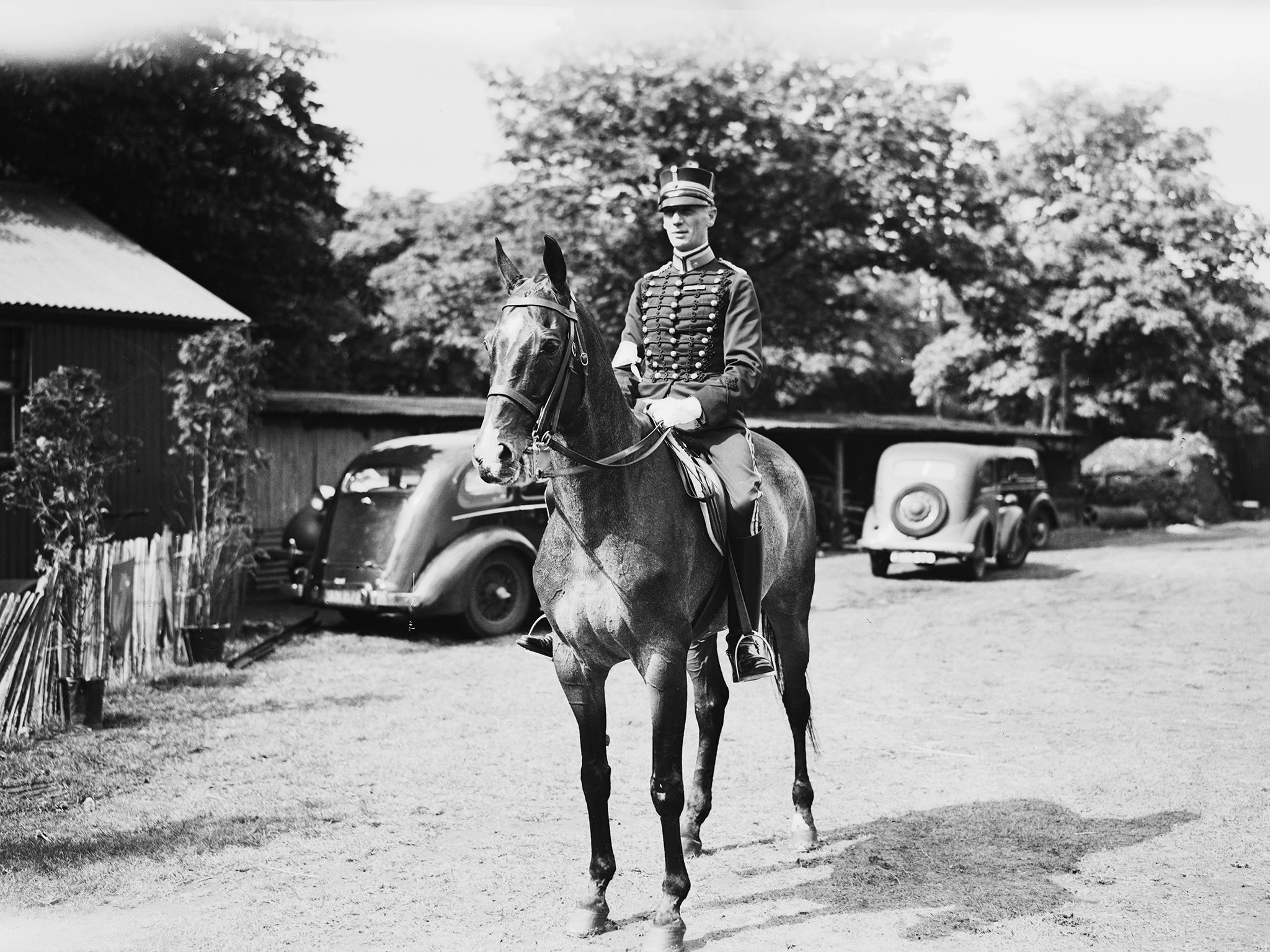 Henri Saint Cyr on Djinn, competing in the individual and team dressage events at the London Olympic of 1948