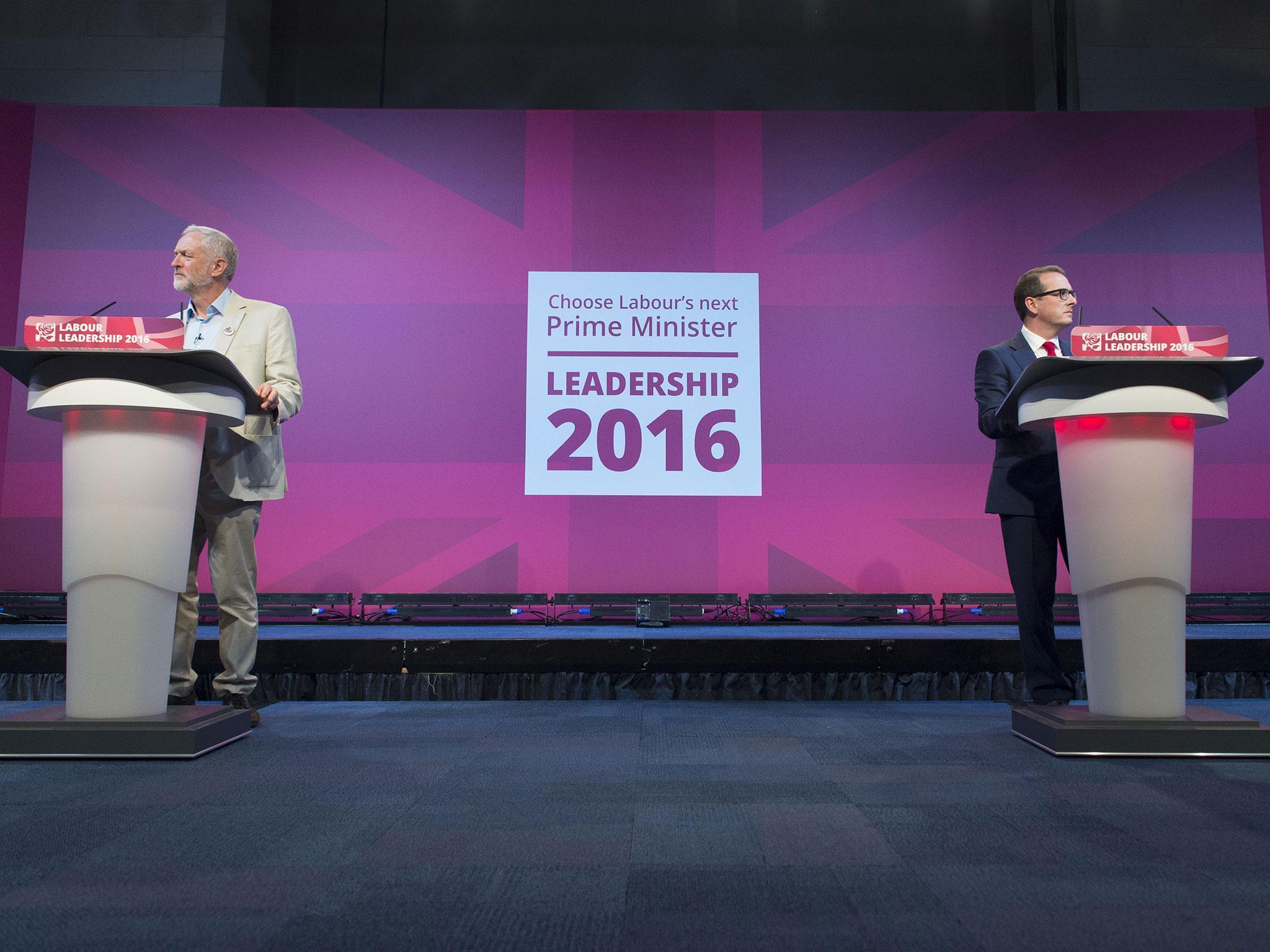 The Labour leadership candidates took part in a heated debate in Cardiff (Matthew Horwood/Getty Images)