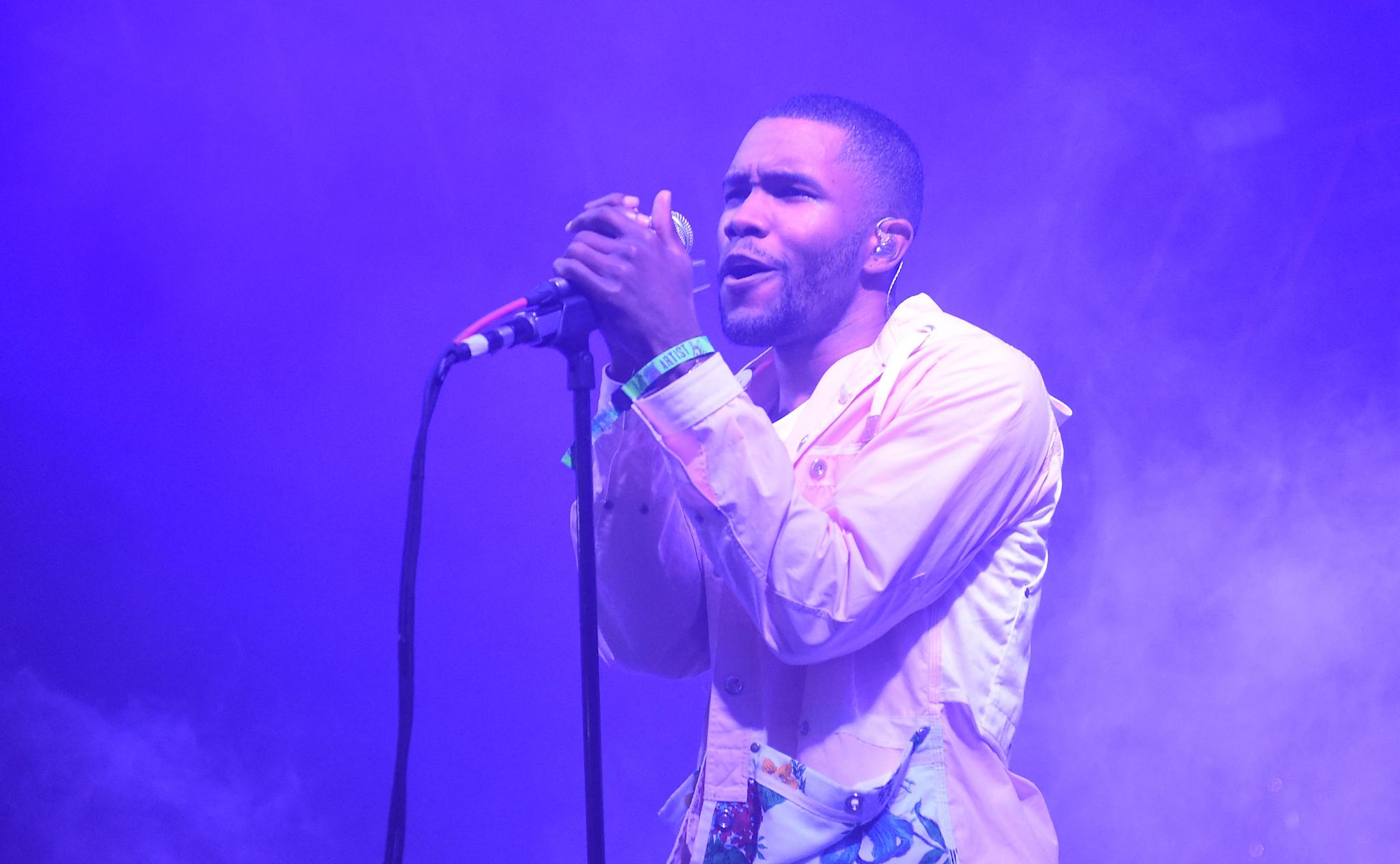 Frank Ocean performs during the 2014 Bonnaroo Music & Arts Festival on June 14, 2014 in Manchester, Tennessee