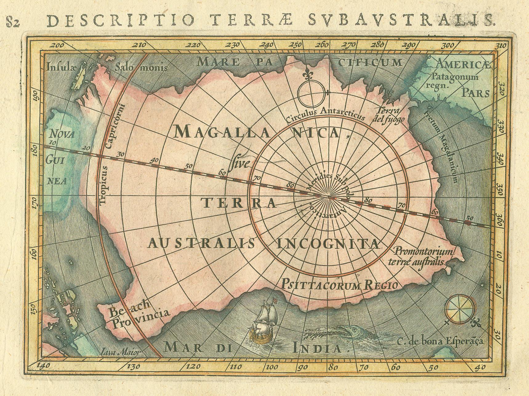 “Descriptio terræ subaustralis.” From Petrus Bertius’s P. Bertii tabularum geographicarum contractarum (Amsterdam, 1616). Historic Maps Collection.