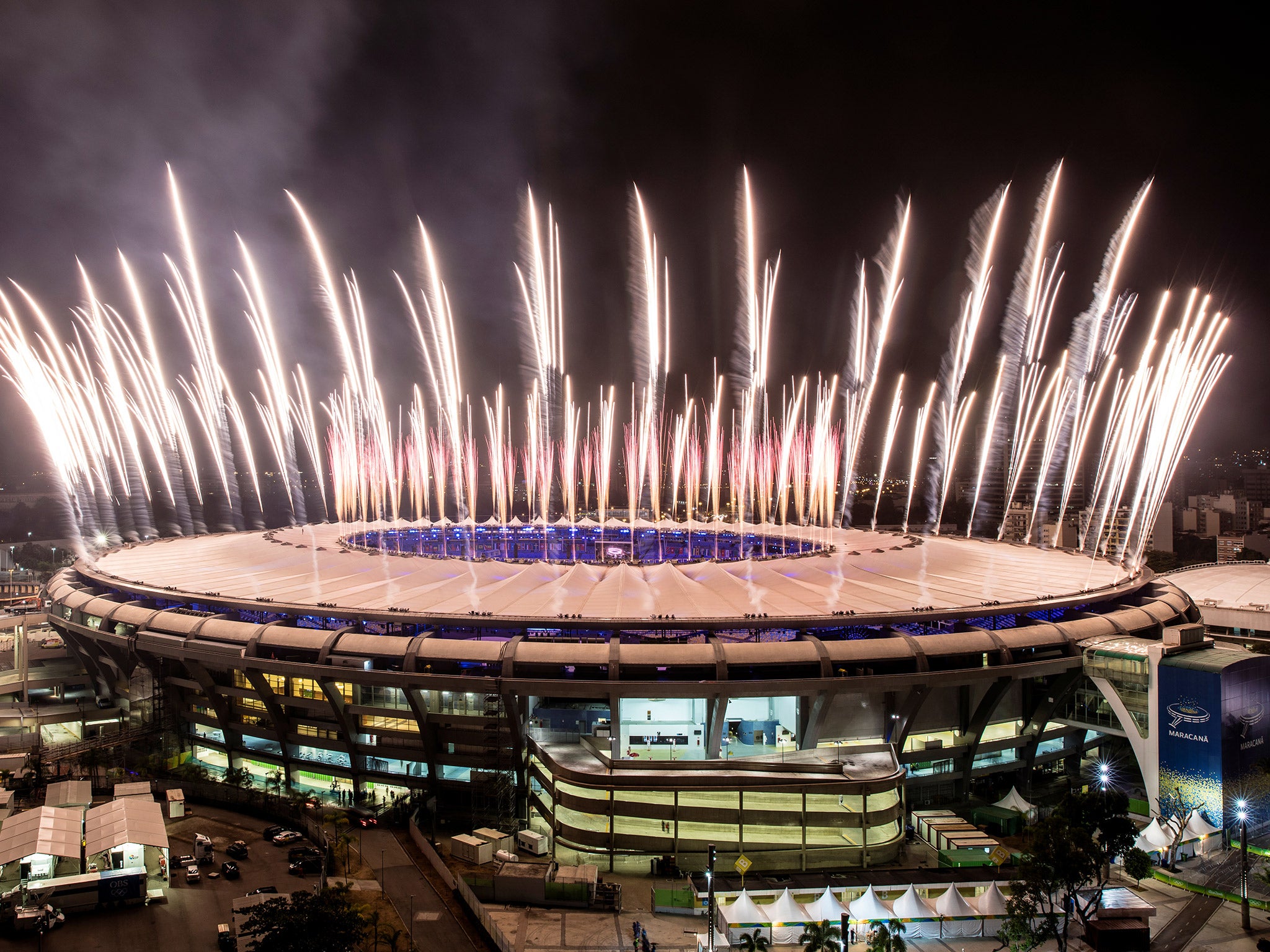 The Maracana Stadium hosts the Rio Olympics opening ceremony