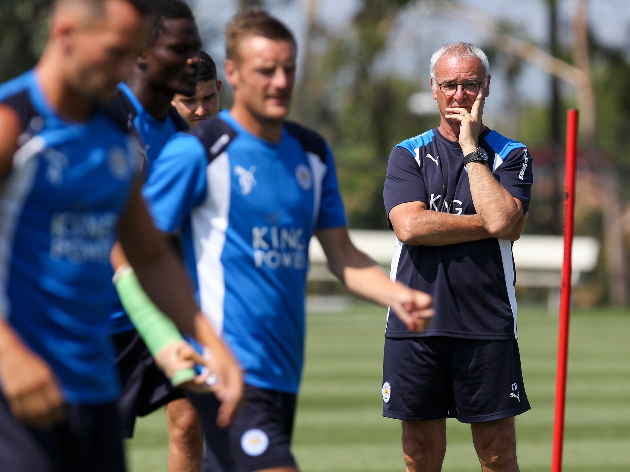 Ranieri overseeing Leicester's pre-season training