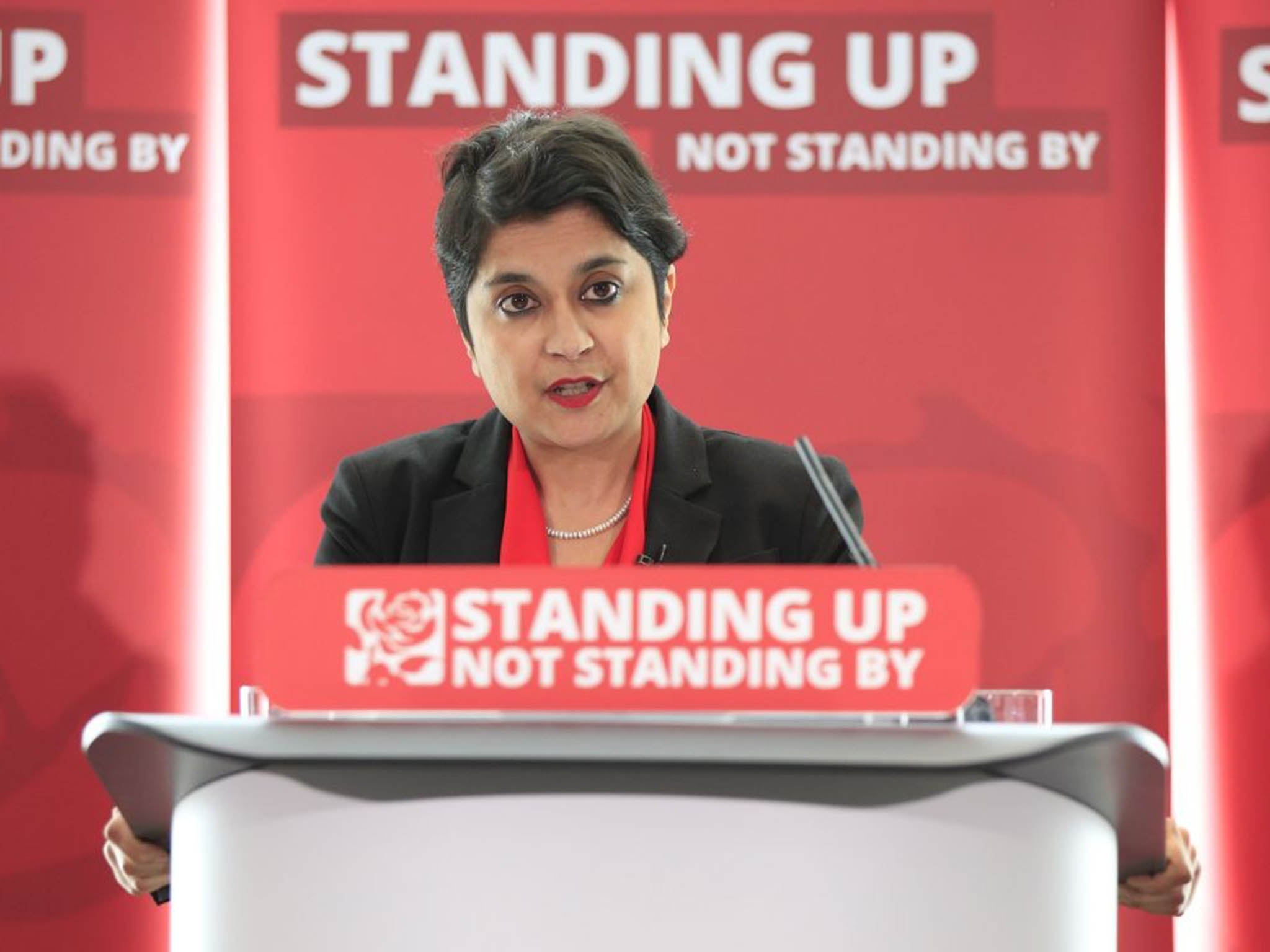 Shami Chakrabarti, pictured on 30 June unveiling her report into the Labour party, claims she was only informed of the peerage after completing her inquiry
