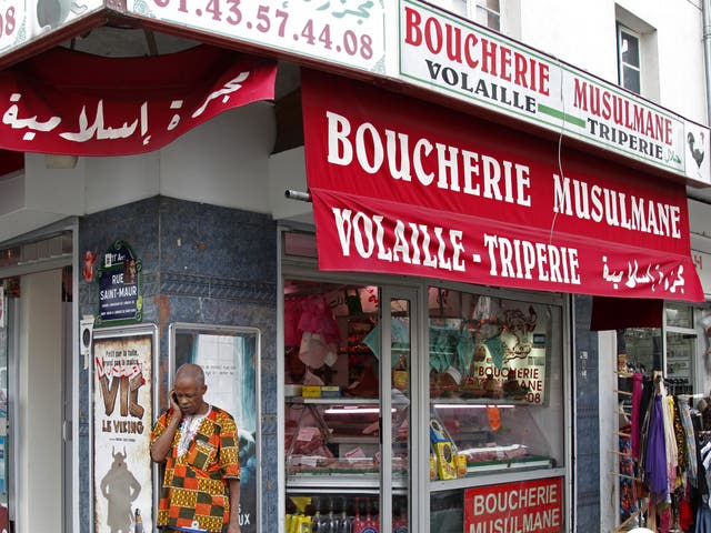 A halal butcher shop in Paris. The initiative will help tap in to the global halal market 