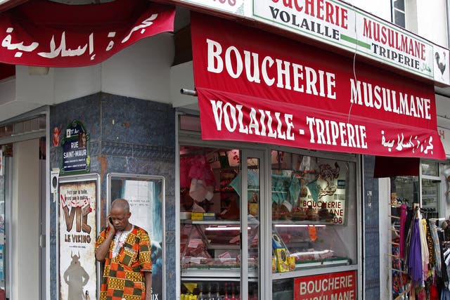 A halal butcher shop in Paris. The initiative will help tap in to the global halal market 