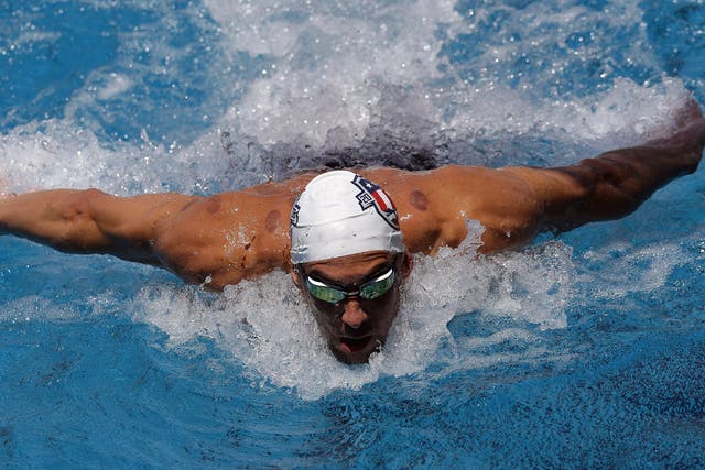 Swimming hero Michael Phelps takes to the pool on Monday