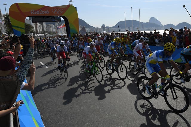 A controlled explosion by Brazil's anti-bomb squad took place near the finish line