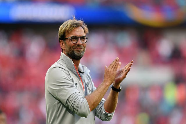 Liverpool manager Jurgen Klopp on the side-lines at Wembley
