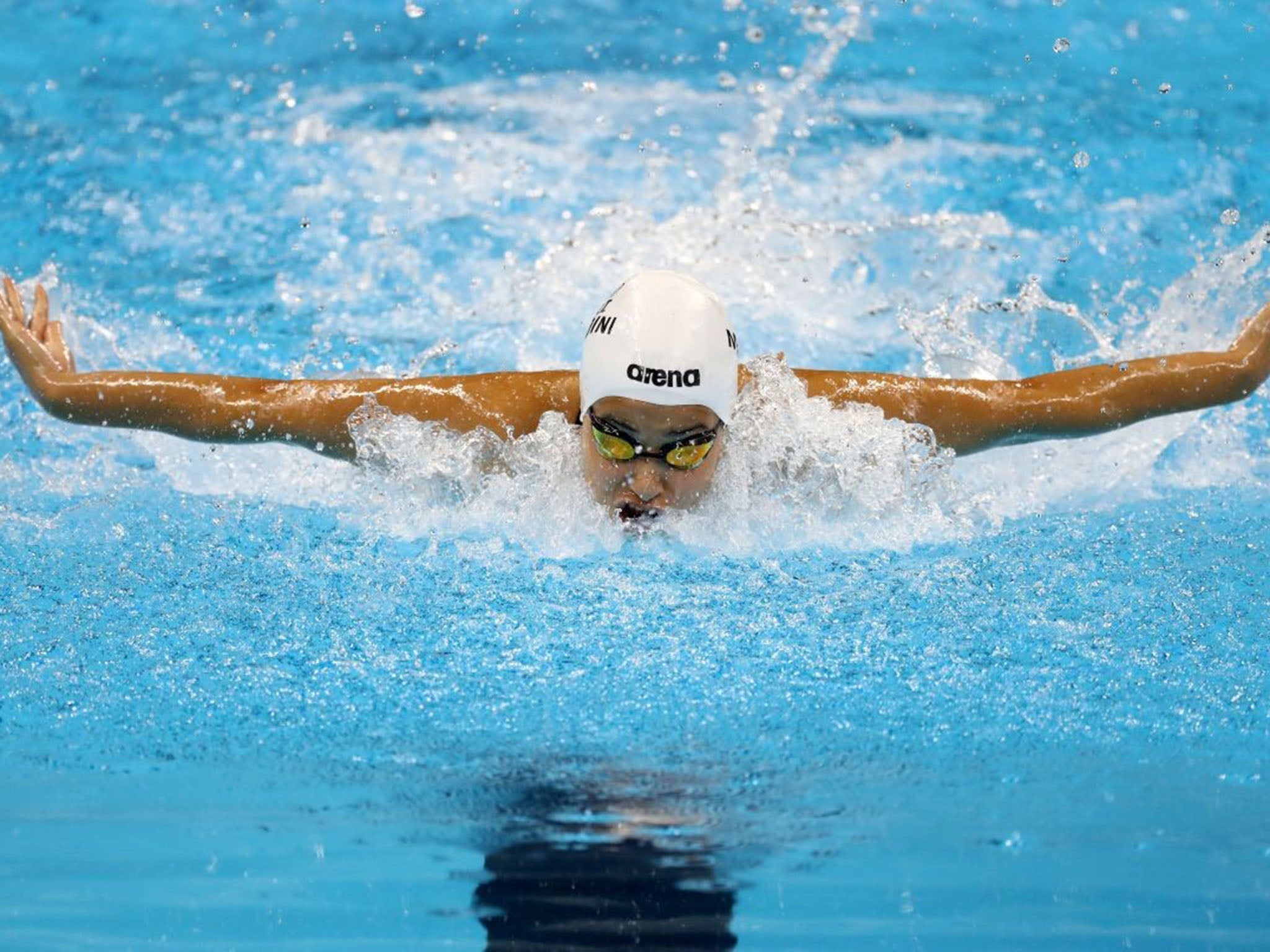 Yusra Mardini has won her heat of the Women's 100m Butterfly but she will not be able to go forward to the semi-final