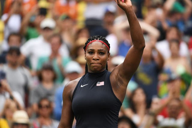 Williams was given a standing ovation after her victory