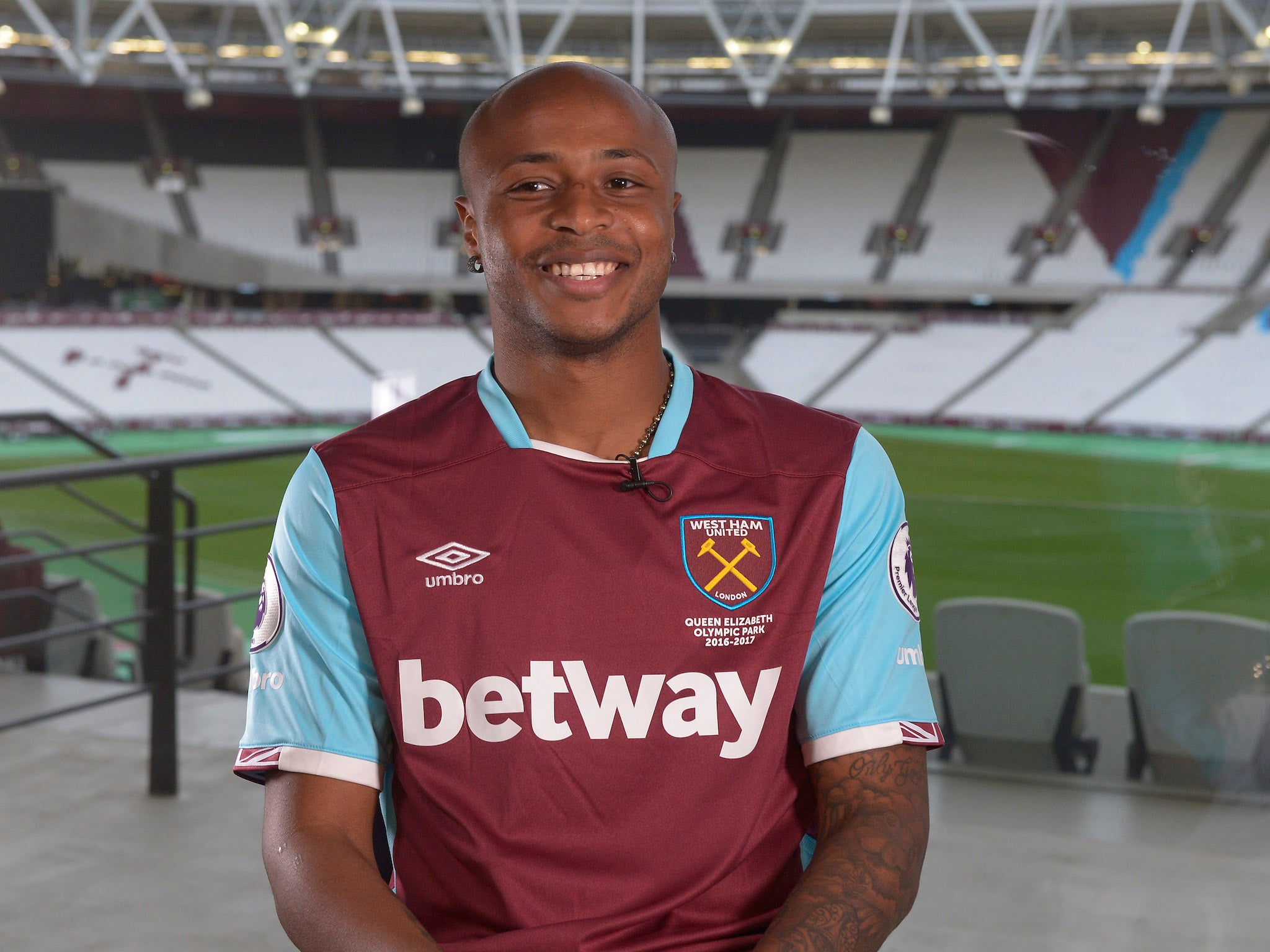 Andre Ayew is revealed as a West Ham player