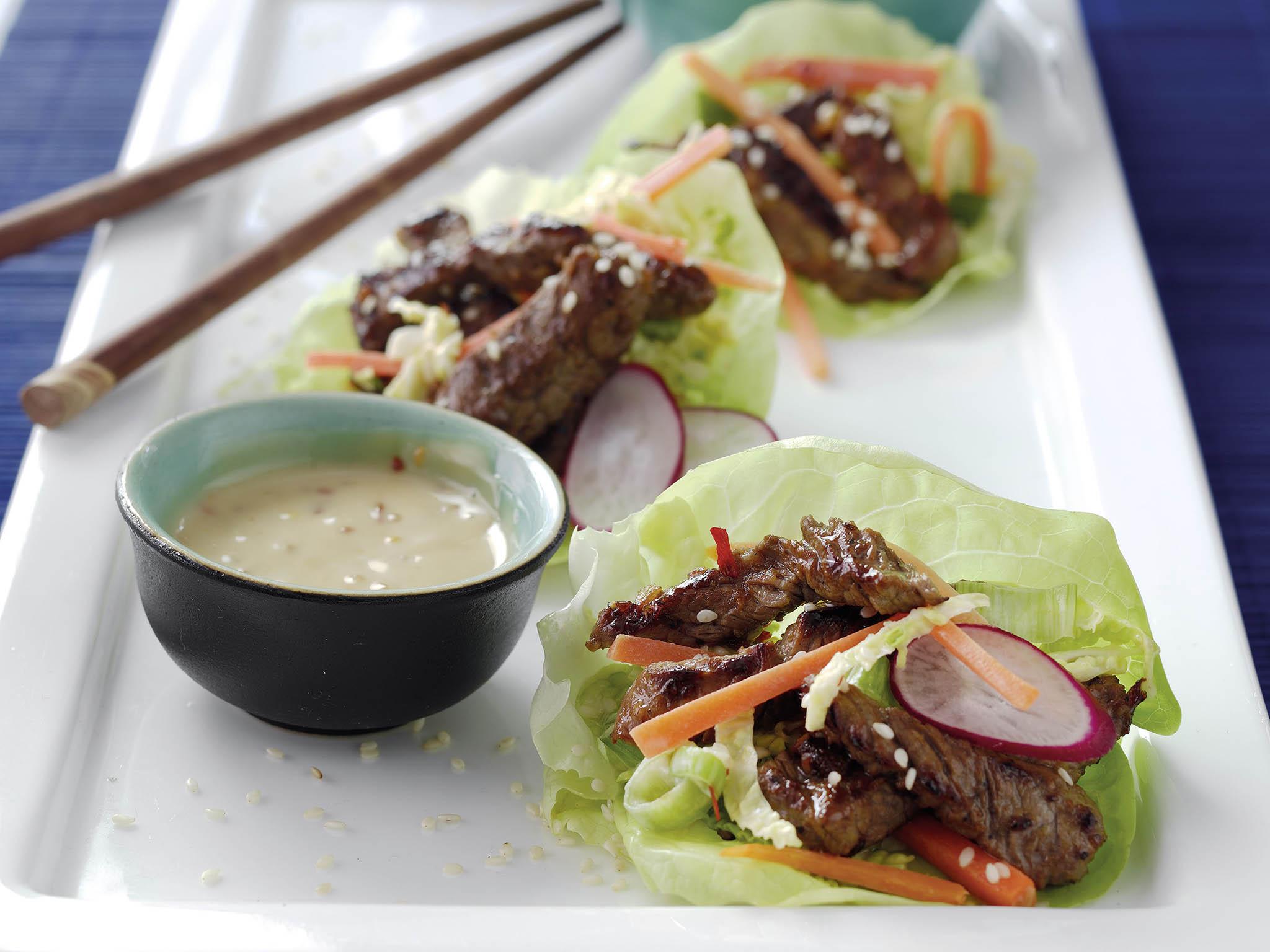 Barbecue beef wraps make for the perfect lunch time snack
