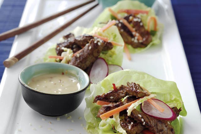 Barbecue beef wraps make for the perfect lunch time snack
