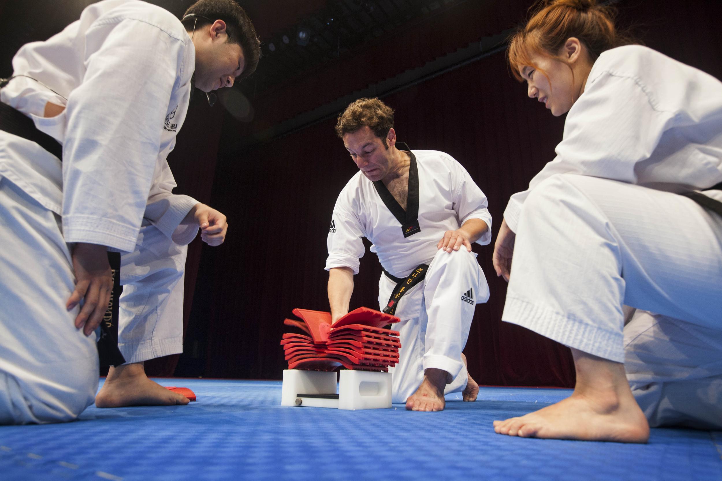 &#13;
Teachers at Taekwondowon guarantee visitors will be able to smash blocks with their bare hands after just one lesson &#13;