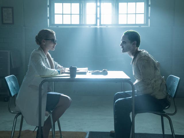 Margot Robbie and Jared Leto as Harley Quinn and The Joker in Suicide Squad