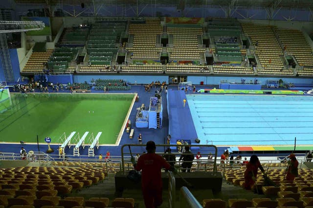 General view of the Olympic diving pool