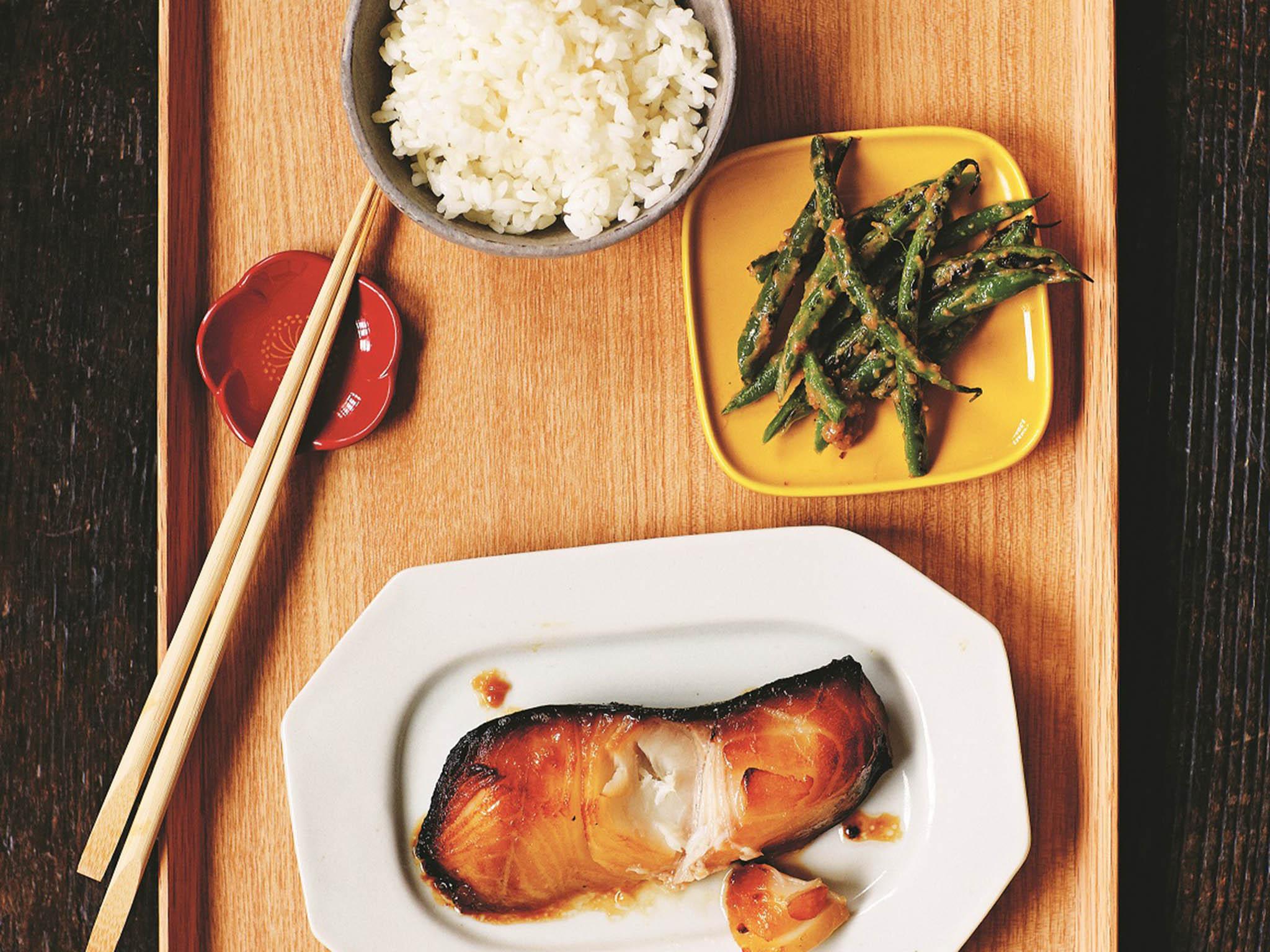 Despite looking like a show-off meal, the grilled saikyo miso black cod is actually very simple