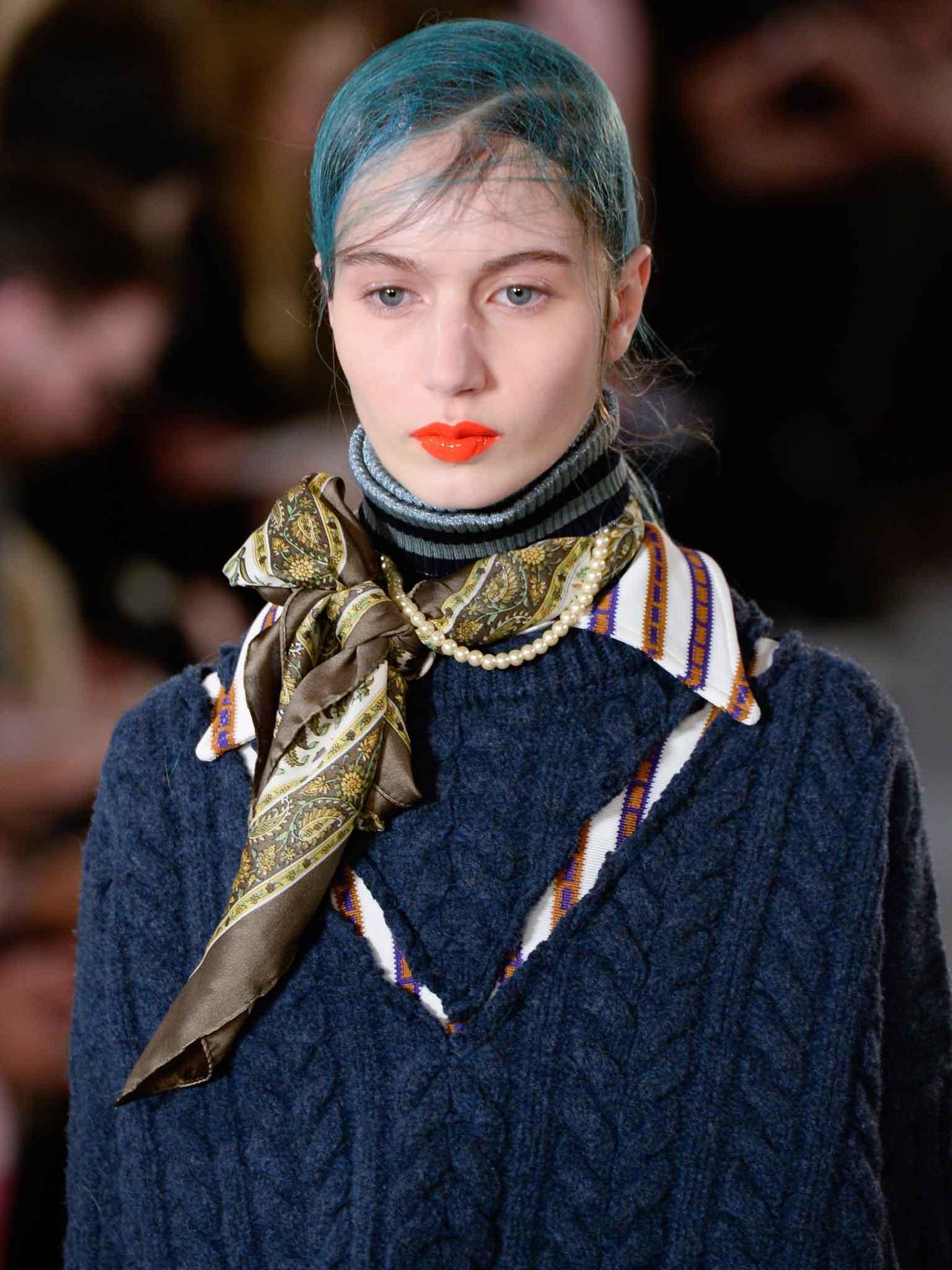 Maison Margiela Autumn Winter 2016 uses neckerchief for effortlessly chic layers (Getty)