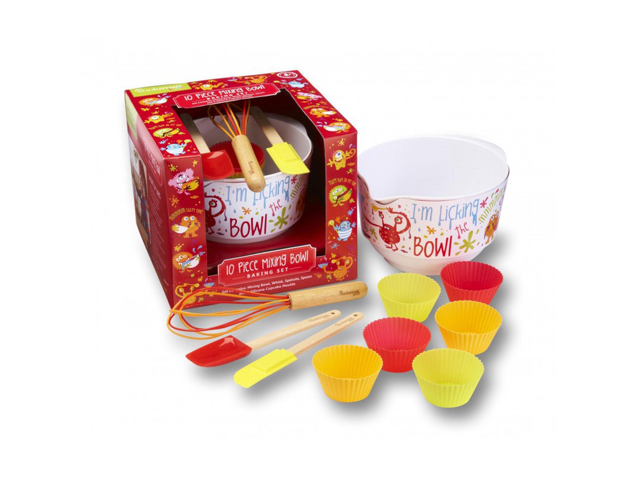 Whisk and Spatula Children’s 10pc Baking Christmas Gift Set with Kids Bowl