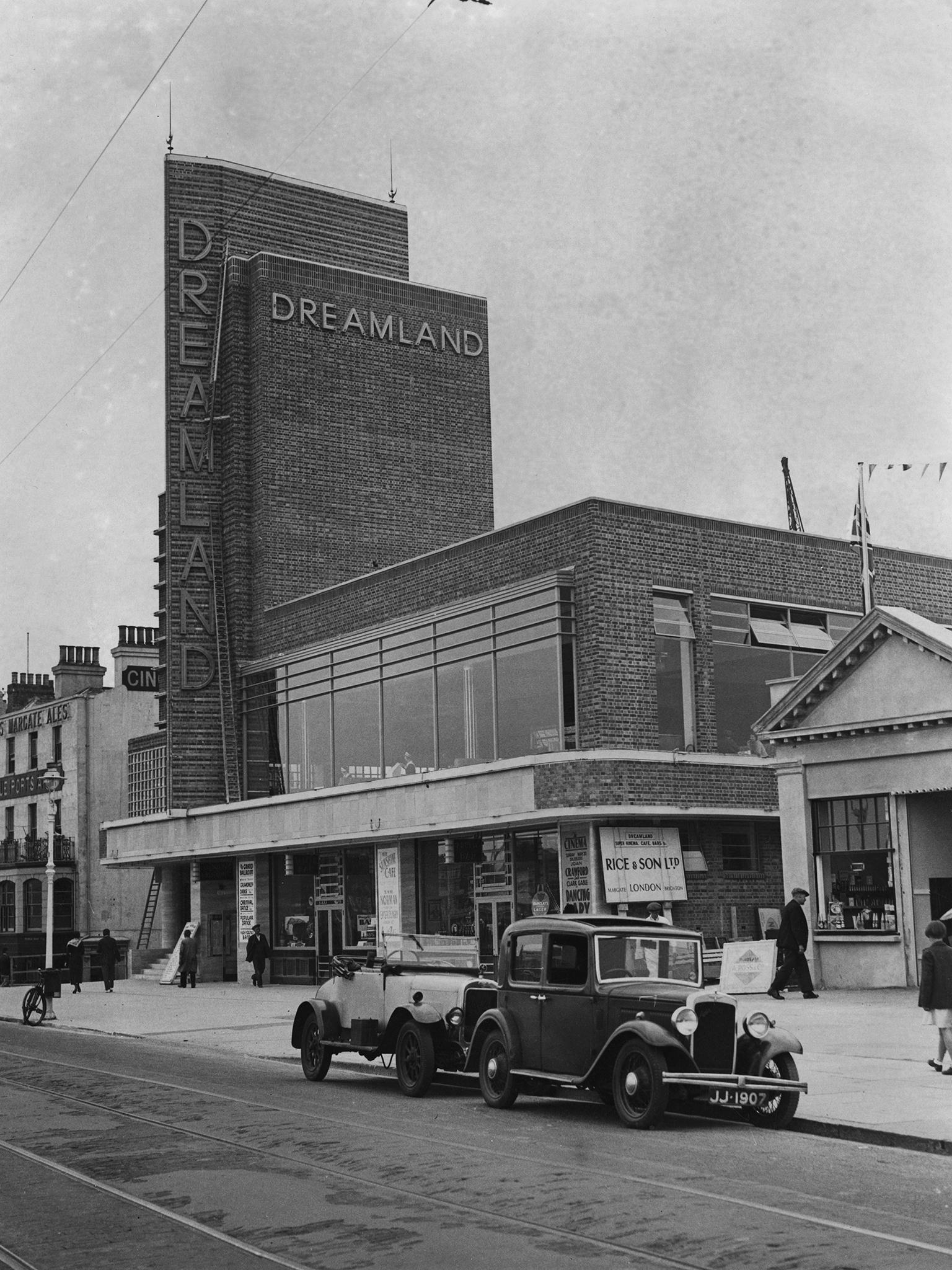 The old entrance to Dreamland, pictured in 1933