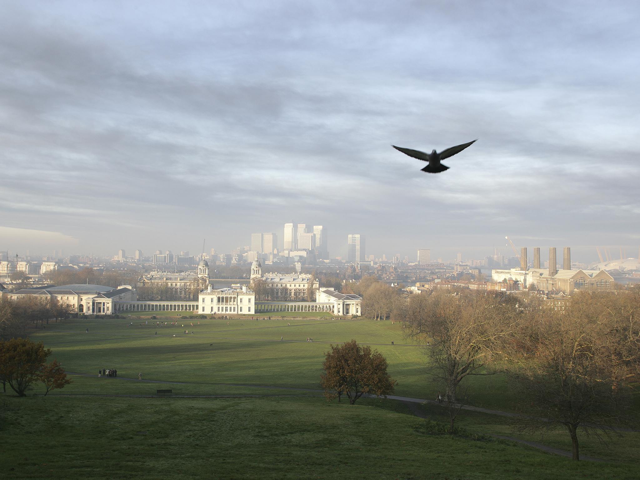 The view from Greenwich Park, London