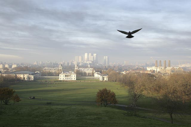 The view from Greenwich Park, London 