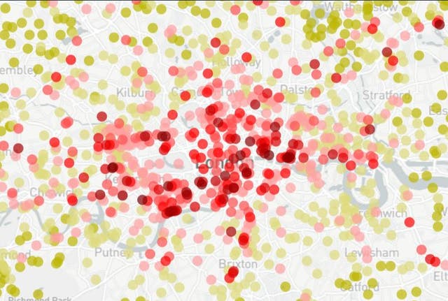 The air quality report was commissioned by data science company ASI and brought together air quality data from over 100 sensors spaced across the capital