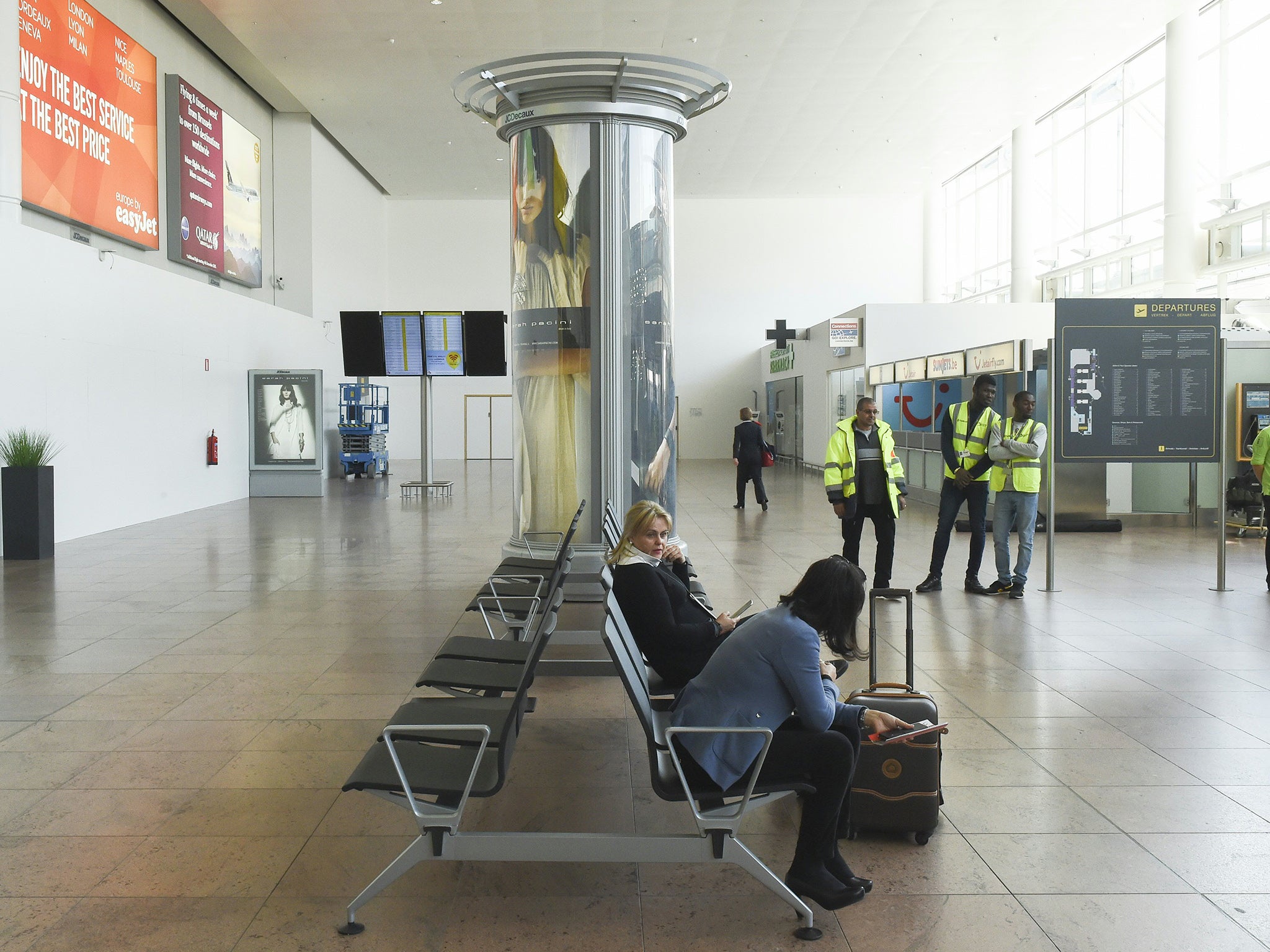 The alert was received for flights arriving at Zaventem Airport - the scene of twin suicide attacks in March which killed 16 people (file photo)