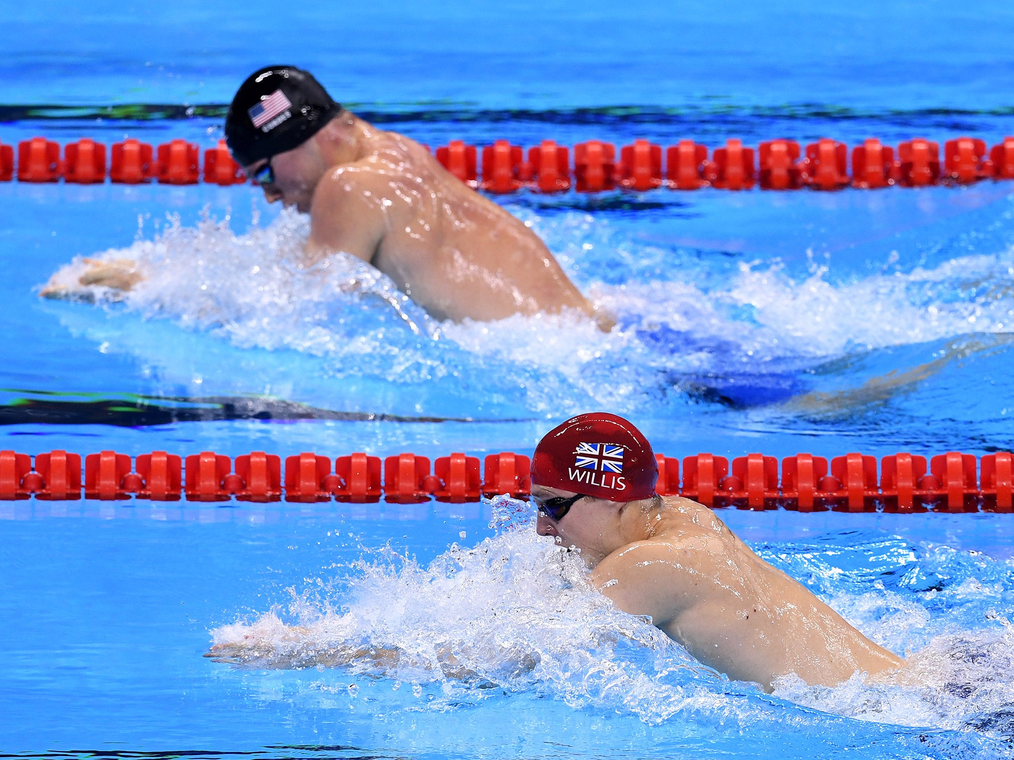 Willis trails eventual silver medallist Josh Prenot