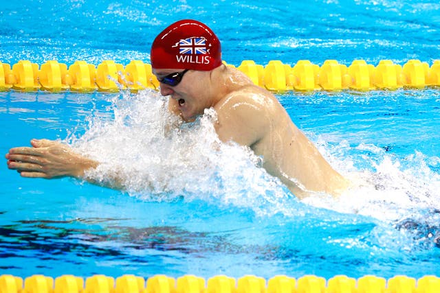Andrew Willis was left frustrated with a fourth place finish in the men's 200m breaststroke final