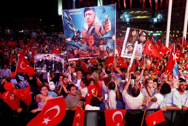A huge pro-Erdogan rally in Istanbul the wake of the failed summer coup. Many fear that the subsequent state crackdown is a threat to Turkey’s secular and democratic traditions