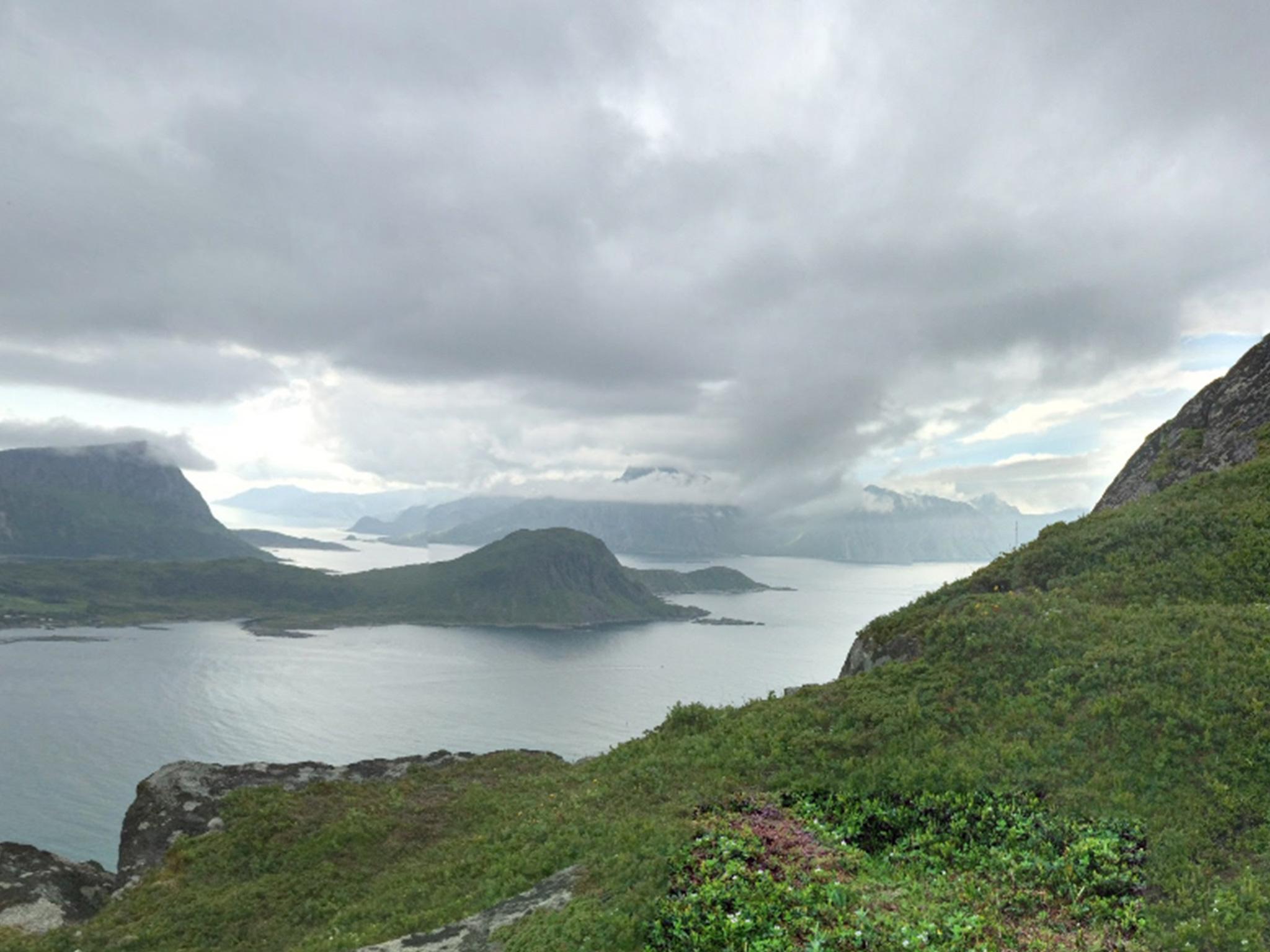 The view from Mannen in Norway which is moving 10cm a day