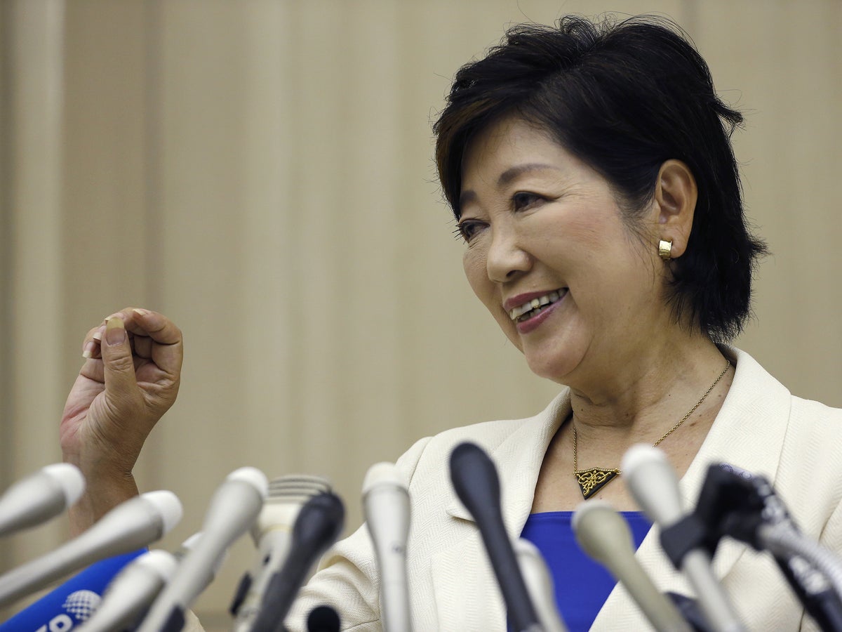 Yuriko Koike Yuriko Koike, Governor Of Tokyo, Speaks During A