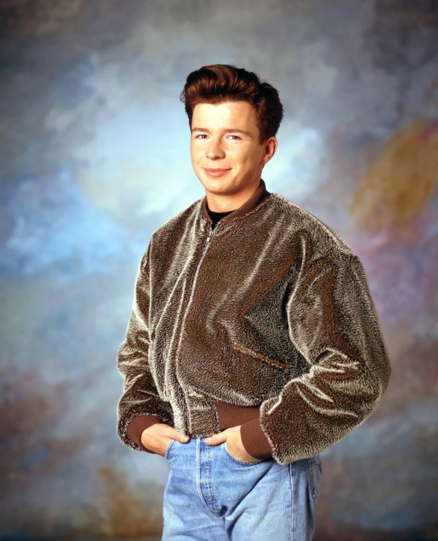 &#13;
Rick Astley in the most fire jacket I've ever seen, sometime in the 80s&#13;