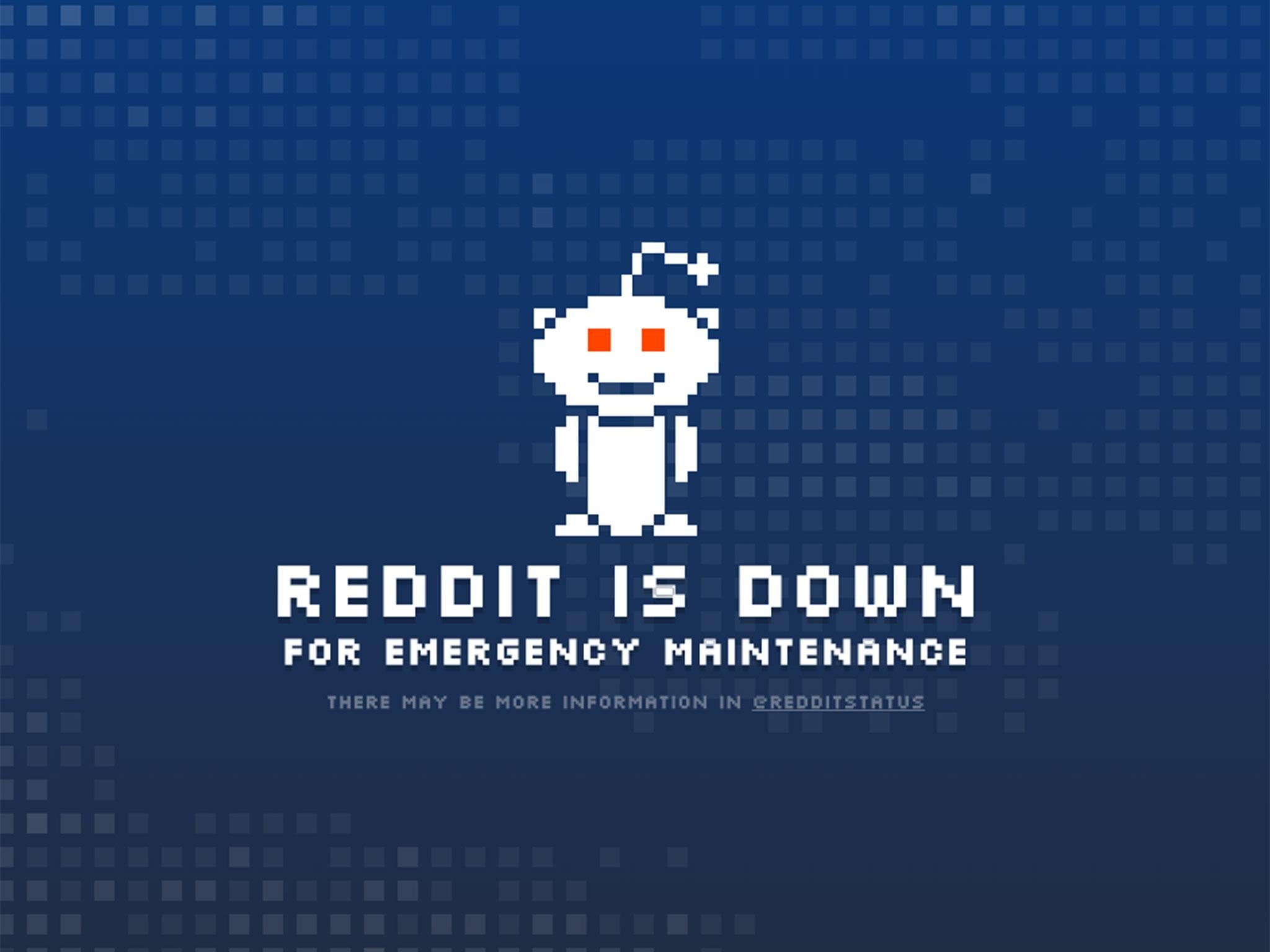 Reddit users were greeted by this message on the site's homepage