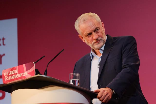 Jeremy Corbyn debates with Owen Smith in front of an audience of party members at the second Labour leadership debate