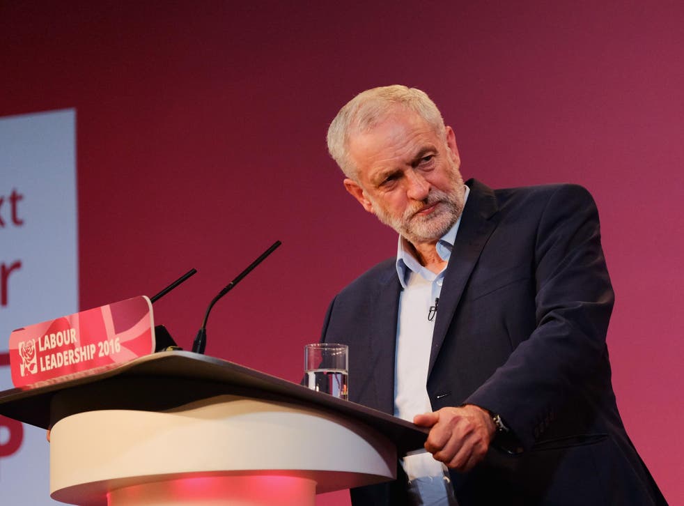 Jeremy Corbyn debates with Owen Smith in front of an audience of party members at the second Labour leadership debate
