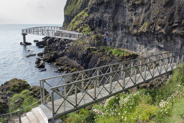 <p>The Gobbins Cliff Path in Northern Ireland </p>