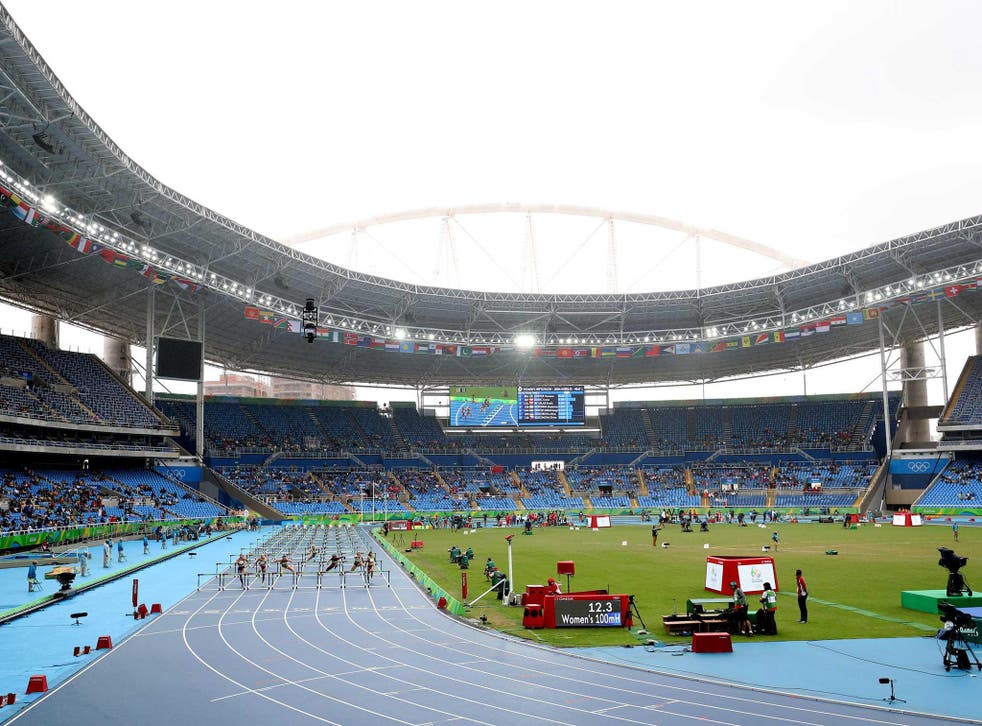 Rio 16 Olympic Athletics Competition Gets Underway In Empty Stadium The Independent The Independent