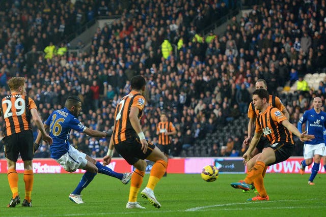 Riyad Mahrez scored the winner for Leicester in the last league meeting at the KCOM Stadium