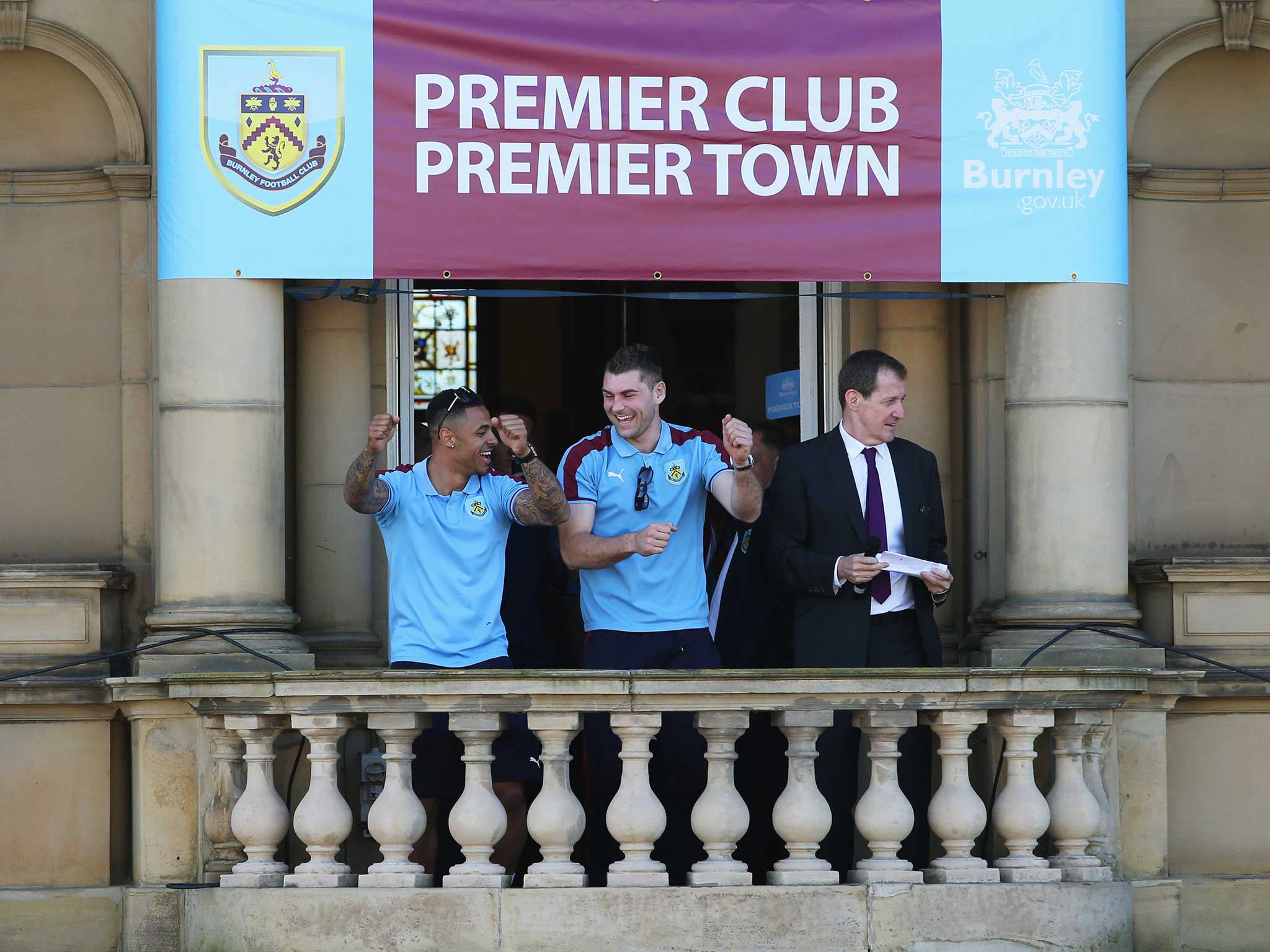 Vokes celebrates Burnley's promotion in May